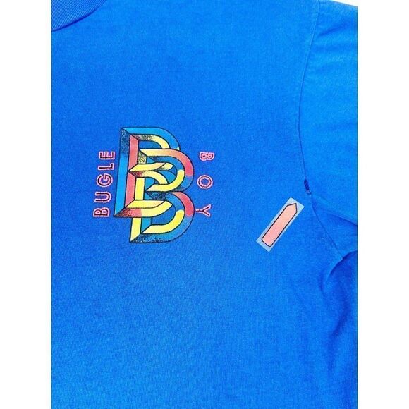 Vintage Bugle Boy T-Shirt Blue Large Surf Beach Skate Single Stitch - Picture 7 of 10